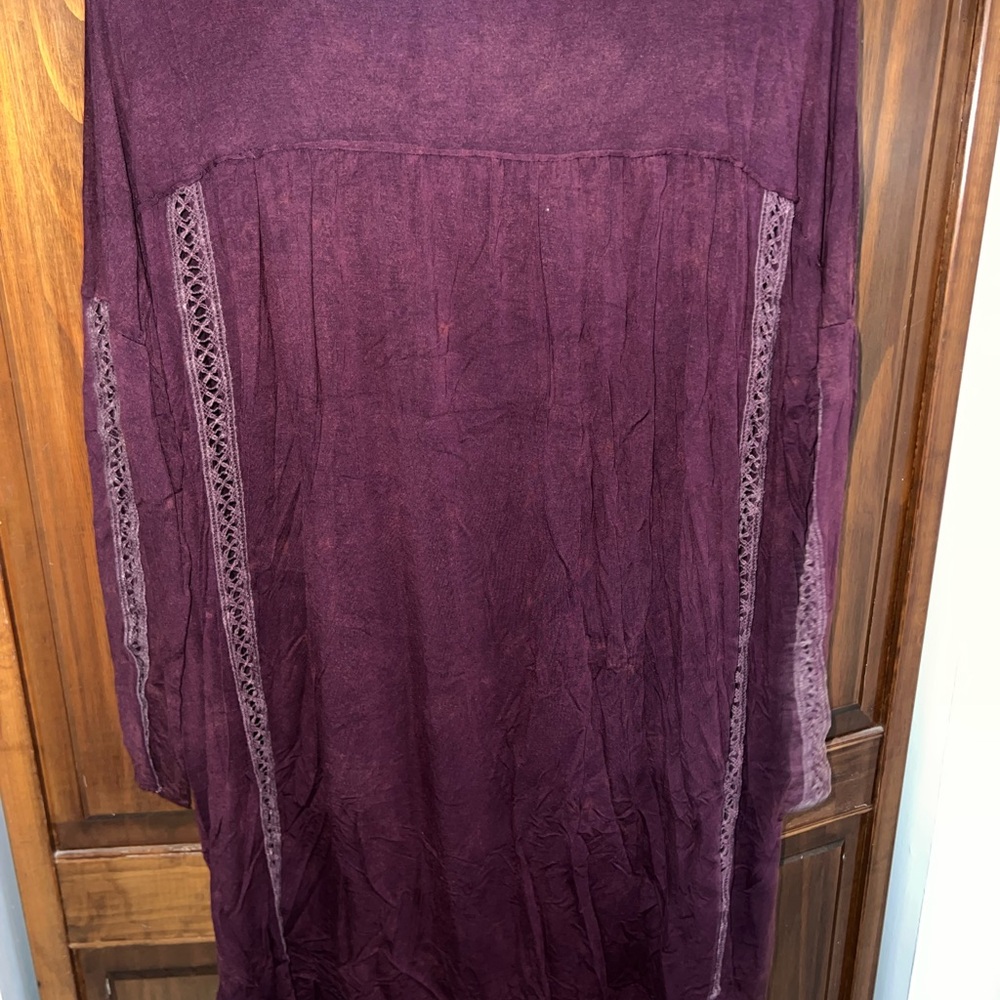 POL Deep Burgundy Button-Front Tunic NWT - image 3
